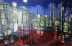 Stadtlichter, rot, gruen, blau